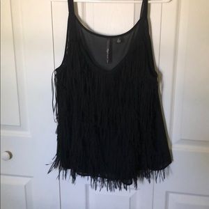 Sheer fringe top